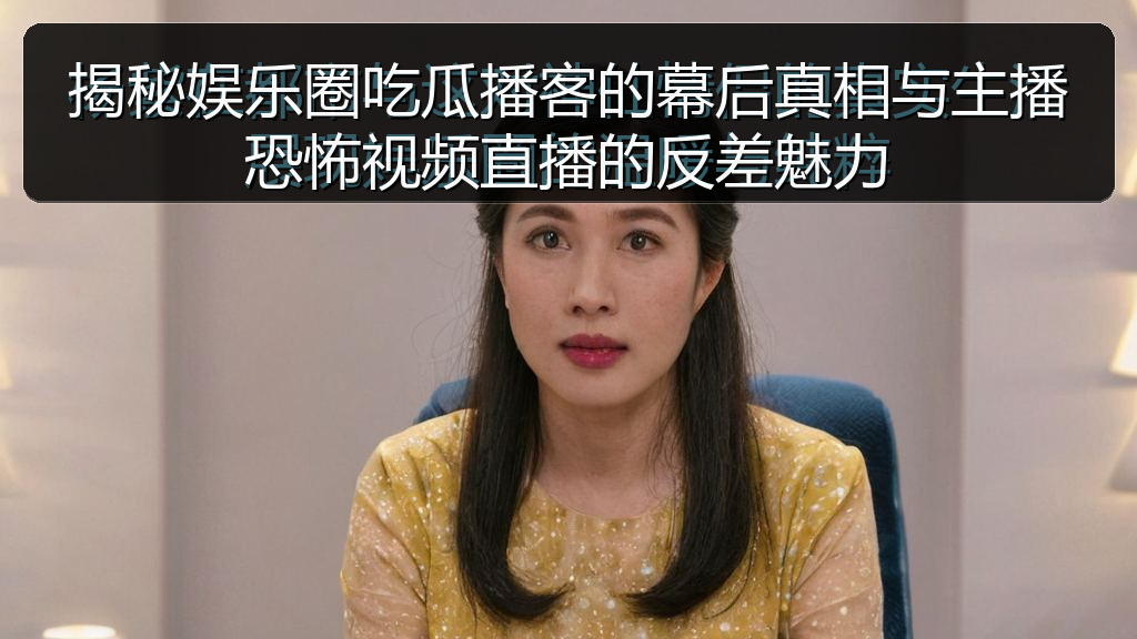 揭秘娱乐圈吃瓜播客的幕后真相与主播恐怖视频直播的反差魅力
