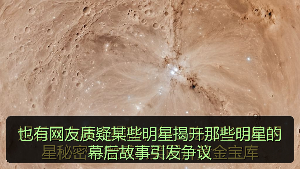 也有网友质疑某些明星揭开那些明星的幕后故事引发争议